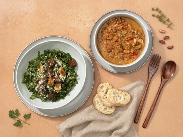 Kale Caesar Salad & 3 Bean Turkey Chili — Souprema, Park Slope Brooklyn